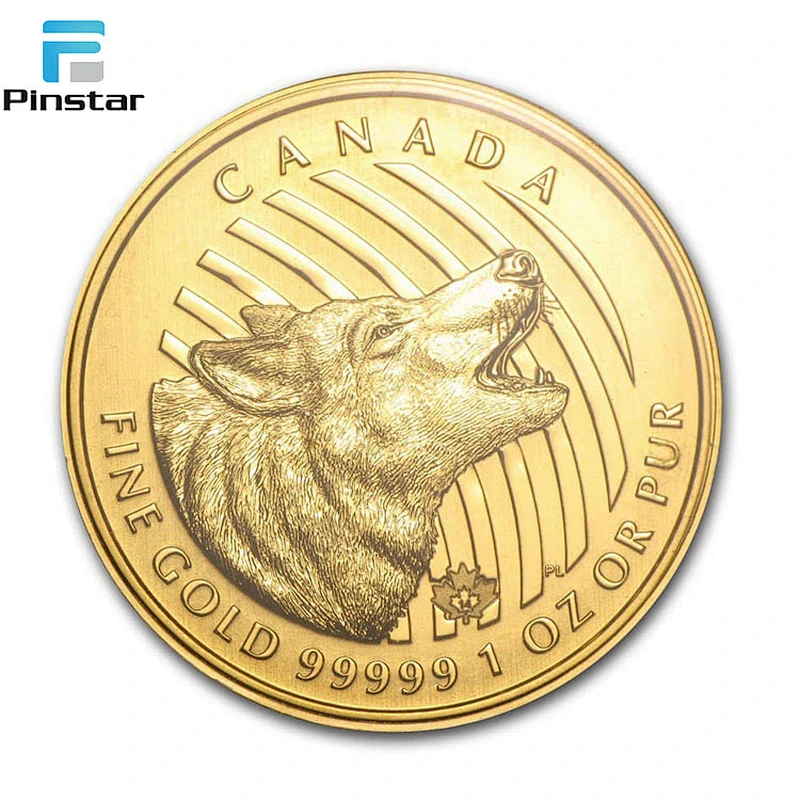 High quality Cheap Design Customized wolf shaped Challenge Coin