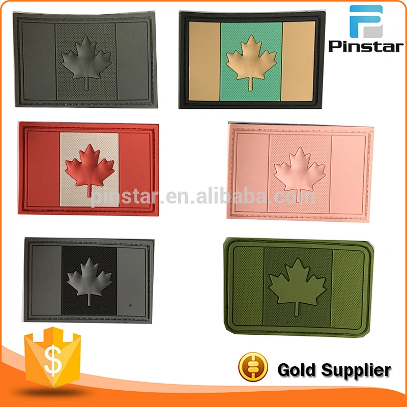 No Mold Cost Rubber Logo Patches USA American Flag Custom PVC Patch