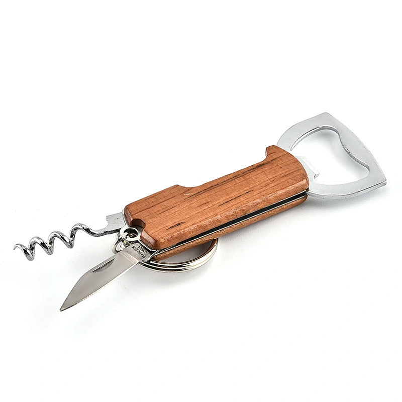 Wooden Handle Multiple Bottle Opener keychain