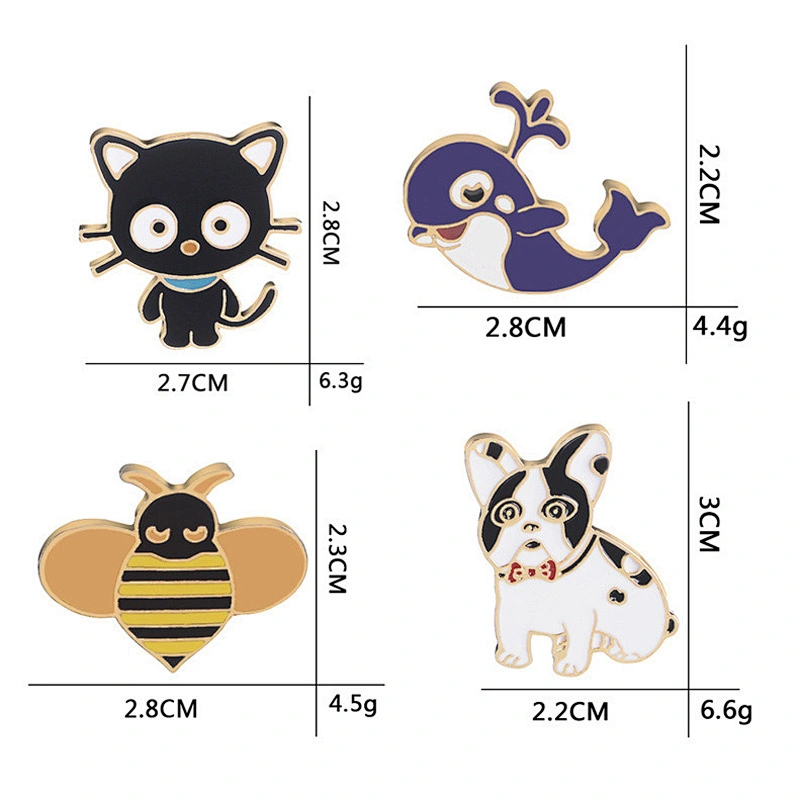 Factory Making Custom Cute Carton Bee Enamel Lapel Pin Wholesale Honey Bee Pins