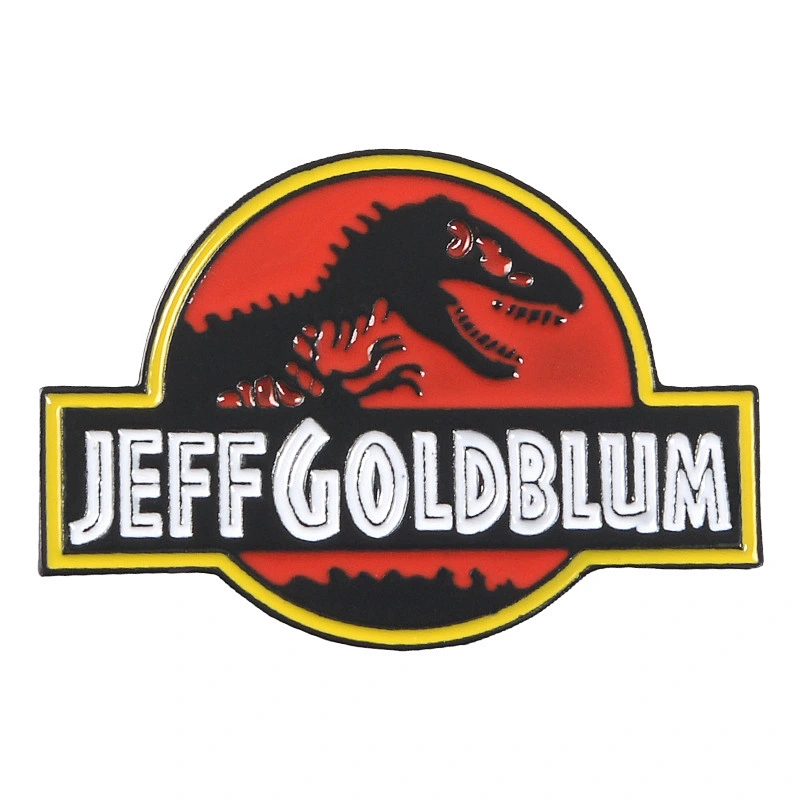 Jeff Goldblum Lapel Pin Custom Dinosaur Soft Enamel Pin for Hat or Bag