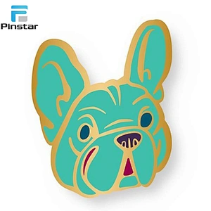 Custom Hard Enamel Cute Animal French Bulldog Lapel Pin