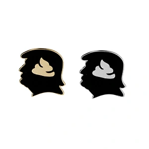 Custom Zinc Alloy Celebrity Head Portrait Enamel Pin Manufacturer
