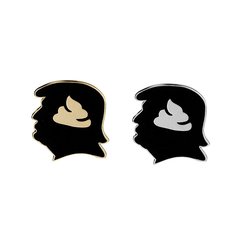Custom Zinc Alloy Celebrity Head Portrait Enamel Pin Manufacturer