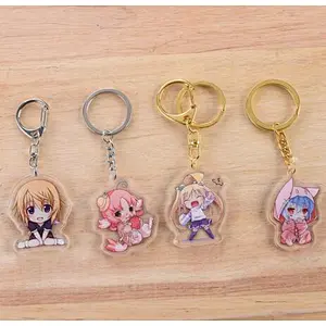 Low MOQ Wholesale acrylic keychain custom shaker keychain acrylic