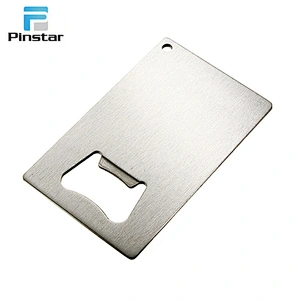 Customized Titanium Or Stainless Steel Beer Glass Bottle Card Shaped Opener