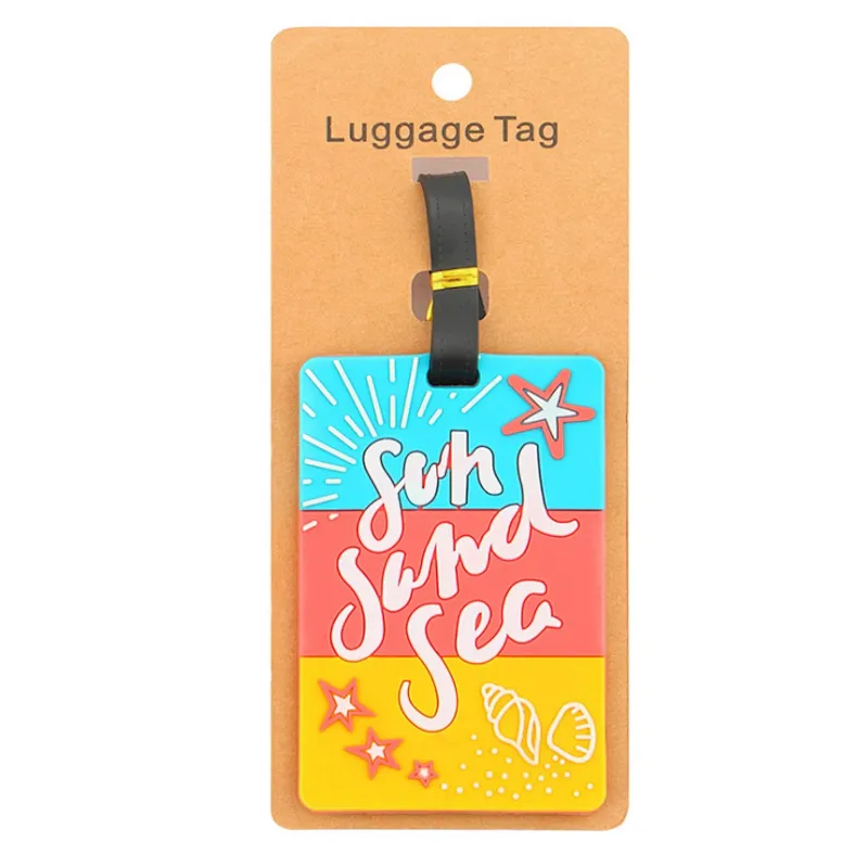 Unicorn Sunflower Personality soft rubber PVC luggage tag