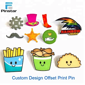 Factory Making Cheap Promotion Gift Offset Print Metal Badge Custom Logo Soft Hard Enamel Lapel Pin