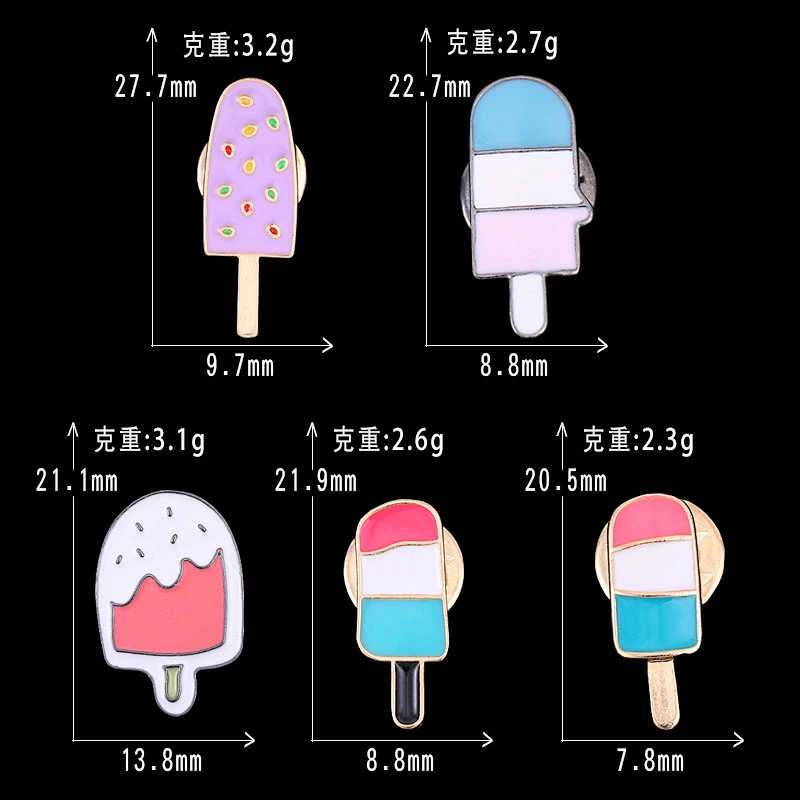 Custom Different Styles Ice Cream Enamel Lapel Pin