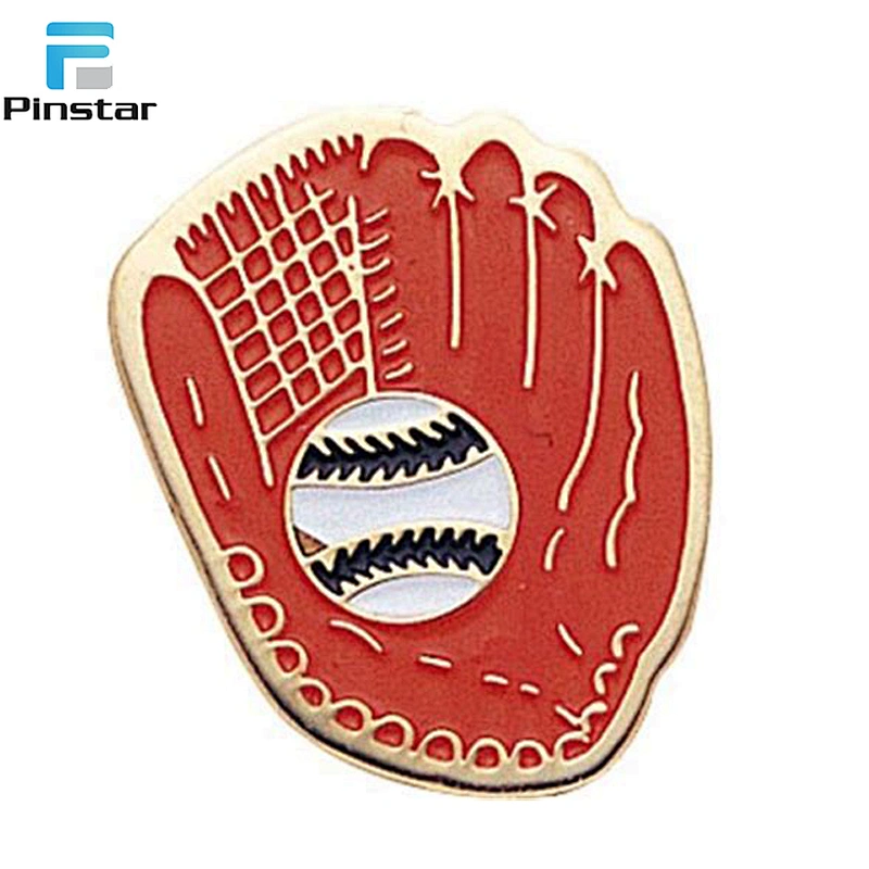 Custom Metal Soft Enamel Baseball Sport Lapel Pin Badge Manufacturers China