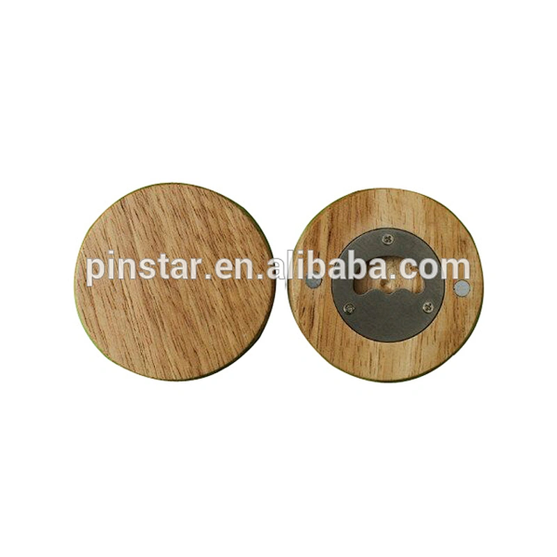 China gold supplier customized wood handle bottle opener