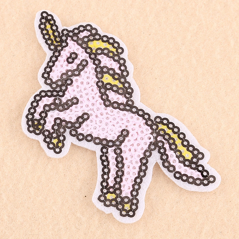 Factory Wholesale In Stock Cute Custom Embroidery Carton Unicorn Patch for Garment