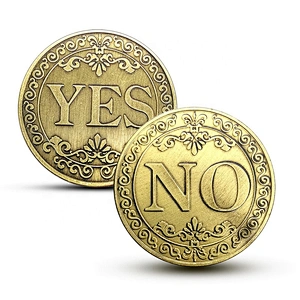 Factory Wholesale In Stock Retro Collection Gift Commemorative Coin Yes or No Lucky Decision Coin