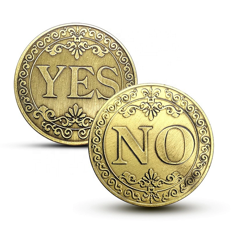 Factory Wholesale In Stock Retro Collection Gift Commemorative Coin Yes or No Lucky Decision Coin