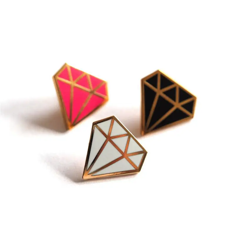 Customized Diamond enamel pin badge