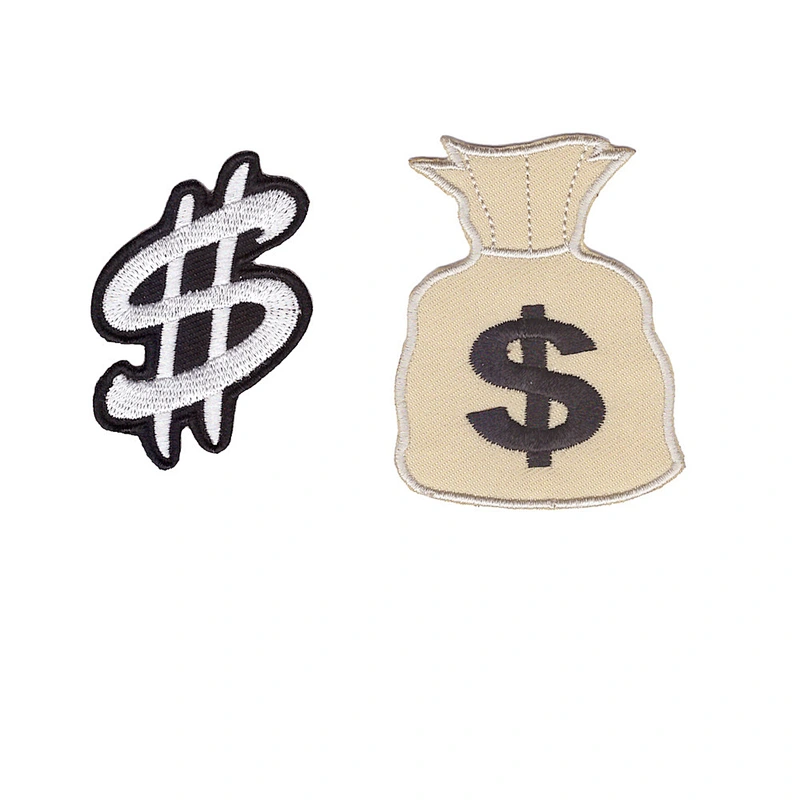 Cheap Design Fashion dollar custom embroidered patch