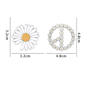 Factory Wholesale In Stock Custom Flower Silver Daisy Enamel Shoe Metal Pin Badge