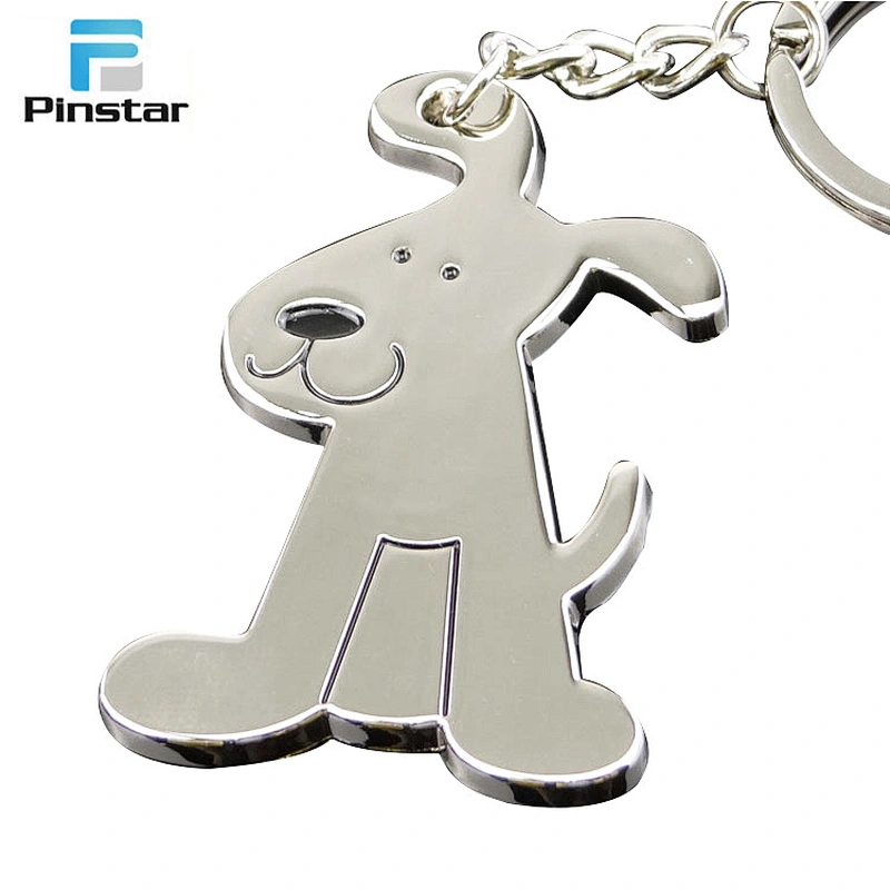 Cheap customized promotional souvenir engraved 3d cat metal keychains