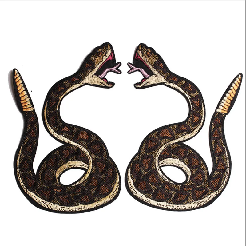 custom snake  embroidery patch in stock
