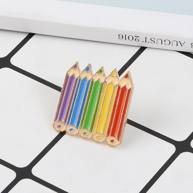 Colorful Pencil Enamel Pin No MOQ for Kids