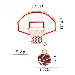 Basketball Pin with Basket Sport Pin Badge