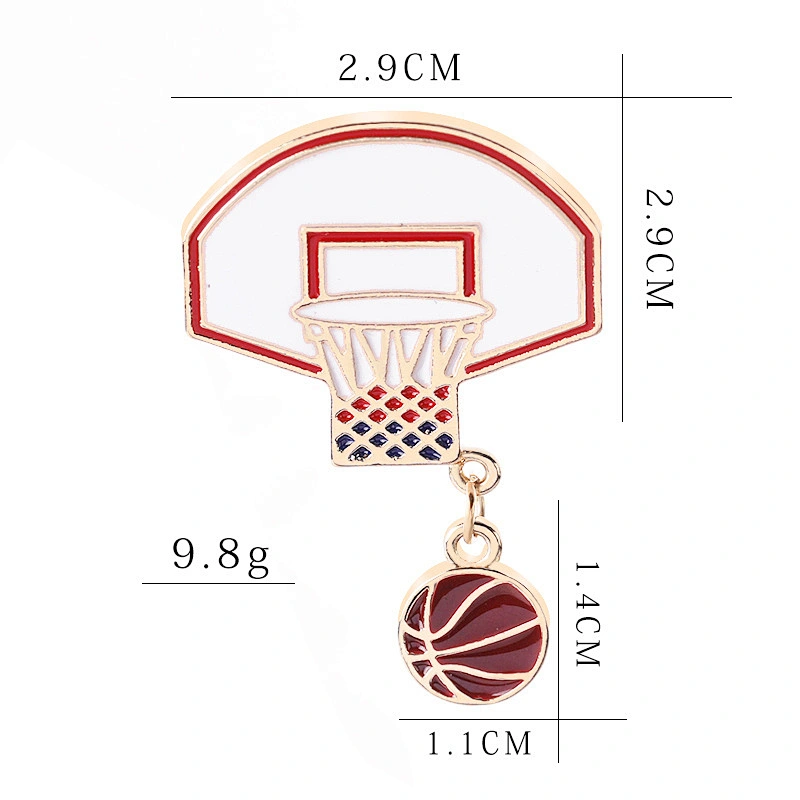 Basketball Pin with Basket Sport Pin Badge