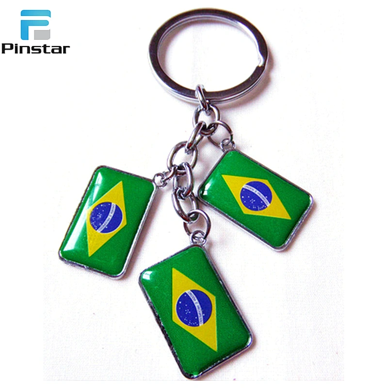 Custom Printing Epoxy Stainless Iron Metal KeyChains for Promotional Gift