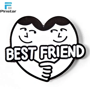 Soft enamel heart shaped lapel pins manufacturers china