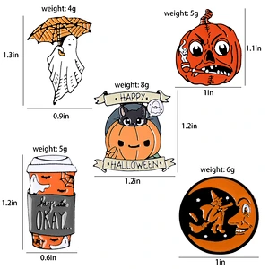 Custom Soft Enamel Halloween Lapel Pin with Rubber Backing