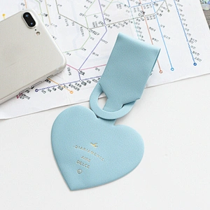 Heart Shape Personalized Blank Silicone Luggage Tags