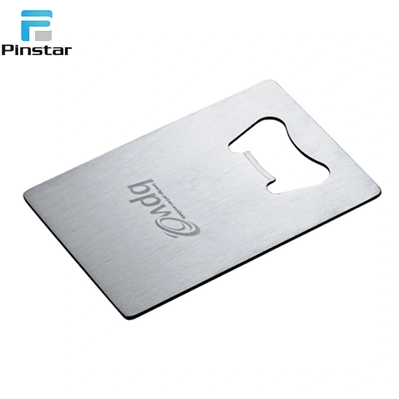 promotional bulk  stainless steel metal aluminum custom logo poker business credit card bottle opener openers