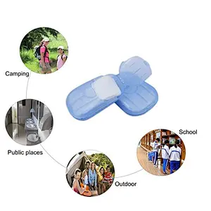 Portable Disposable Travel Hiking Washing Hand Bath Toiletry Wrap Box Paper Soap Sheets