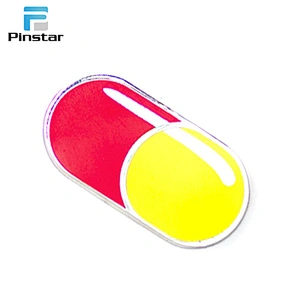 Cheap enamel american football shaped memorial lapel pin badges