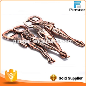 2017 Hot Sale Sexy Girl Zinc Alloy Antique Copper Bottle Opener