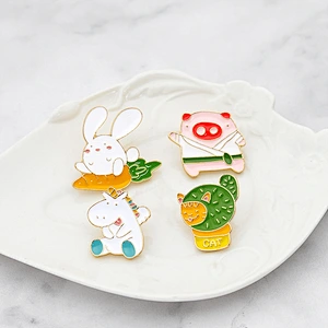 Rabbit Hippo Cat Pig Animal Lapel Pin