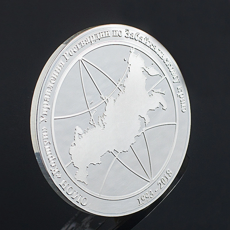 Factory Making Cheap High Quality Custom Logo Souvenir Shiny Silver Coins