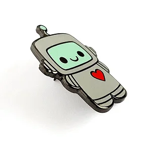 china manufacturers cartoon robot metal bulk soft enamel lapel pin