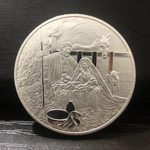 Factory Wholesale In Stock Collectable Souvenir Religious Challenge Coin 18k 24k Gold Jesus Christ Coin