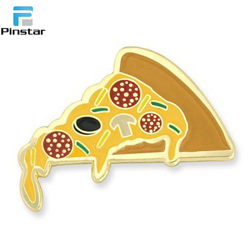 Kunshan Cheap Metal Enamel Domino's Pizza Lapel Pin Badge