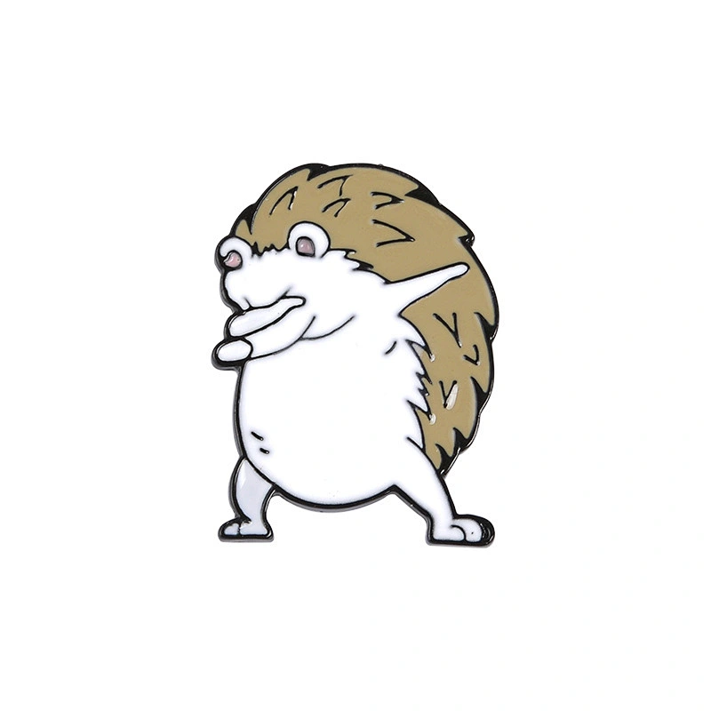 Cute Cartoon Hedgehog Reading Book Lapel Pin