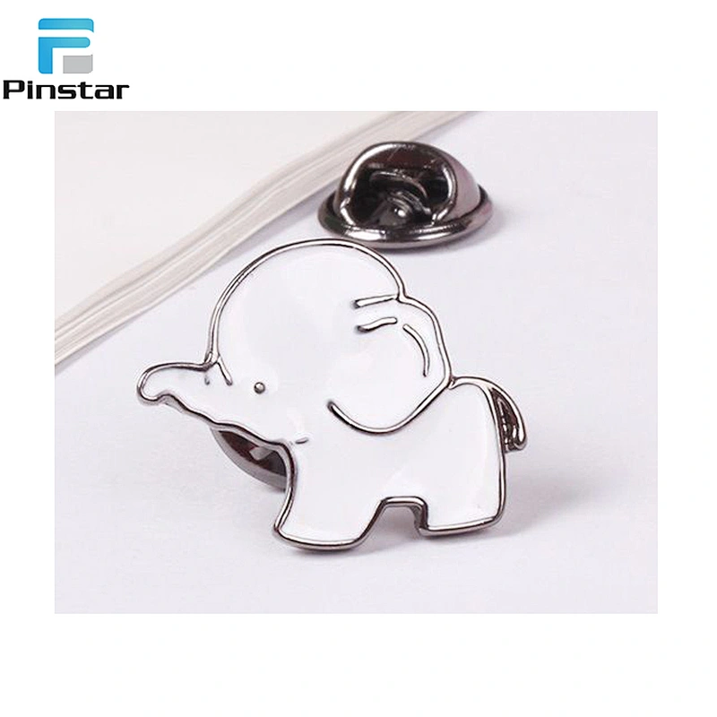 The Baby Elephant Playing Shirt Collar Enamel Brooch Pin Gift