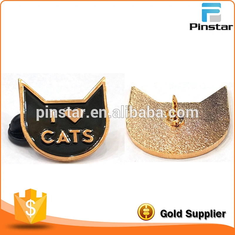 Custom Cute I love cat Lapel Enamel Cat's Meow Pin manufacturer