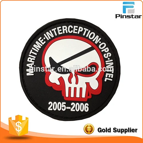 Make Your Own Design Cheap 3D Soft Rubber Custom PVC Logo Skull Patch