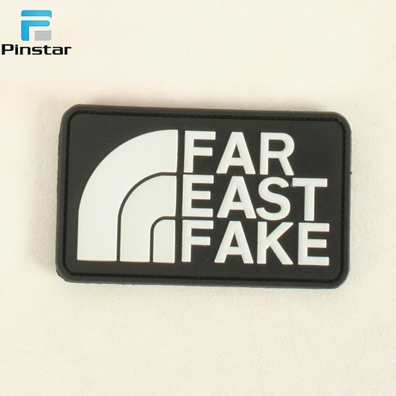 Low MOQ patches wholesale rubber badge custom pvc rubber patch