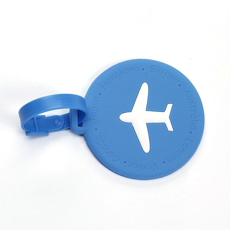 Silicon rubber luggage tag soft rubber luggage tag travel bag tag identification card label PVC luggage card.
