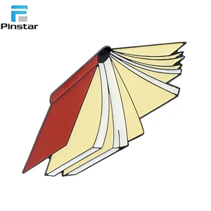 Wholesale custom magic book soft enamel lapel pin factory