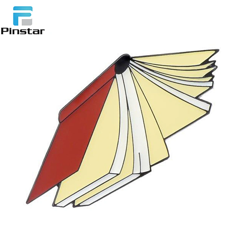 Wholesale custom magic book soft enamel lapel pin factory