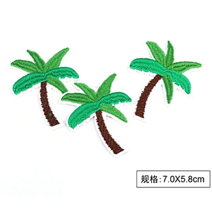 Wholesale In Stock DIY Fruit Embroidery Iron On Patches Custom Palm Tree Patch