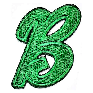 Green Letter Patch School Alphabet Font Full lace Patch Alphabet Letters A-Z Iron Sew On Embroidered Applique