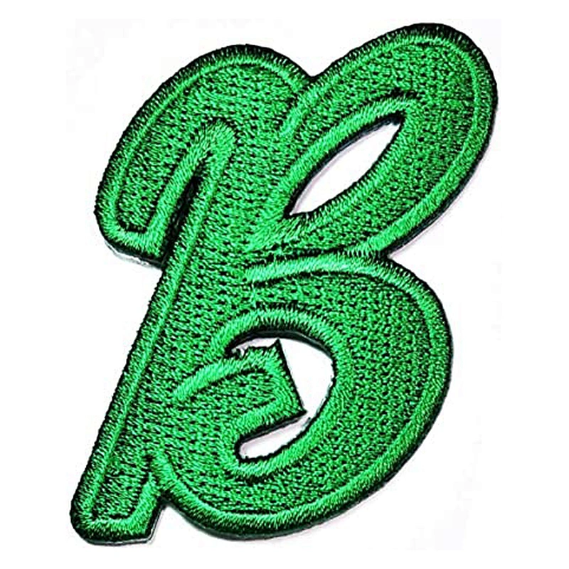 Green Letter Patch School Alphabet Font Full lace Patch Alphabet Letters A-Z Iron Sew On Embroidered Applique